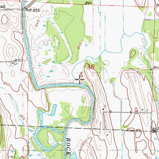 Topographic Map of Mud Run, WI
