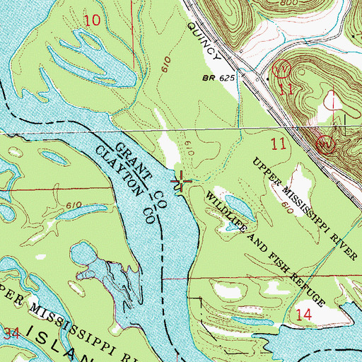 Topographic Map of Muddy Creek, WI