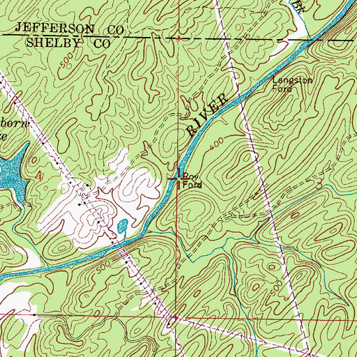 Topographic Map of Roy Ford, AL