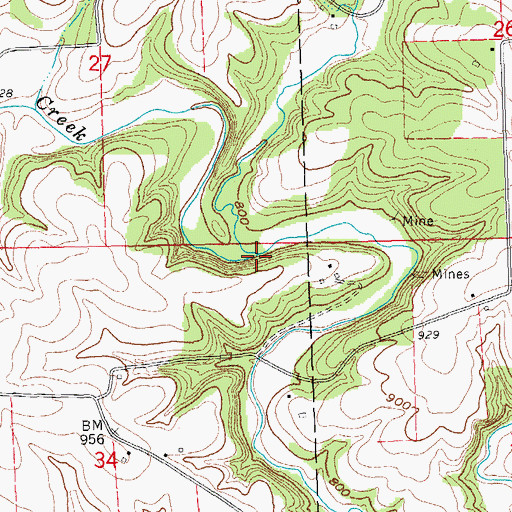 Topographic Map of Muskellunge Creek, WI