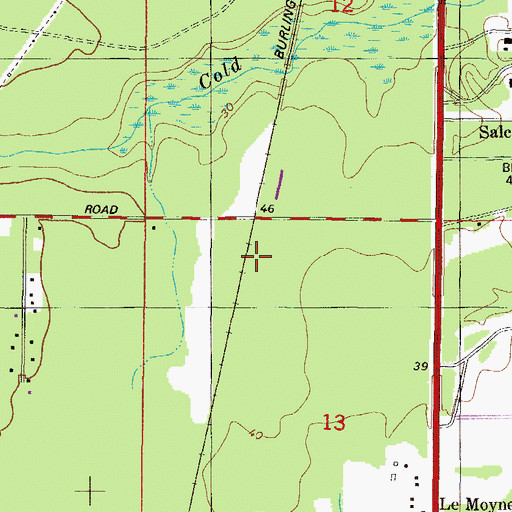 Topographic Map of Salco, AL