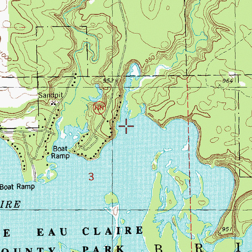 Topographic Map of Muskrat Creek, WI