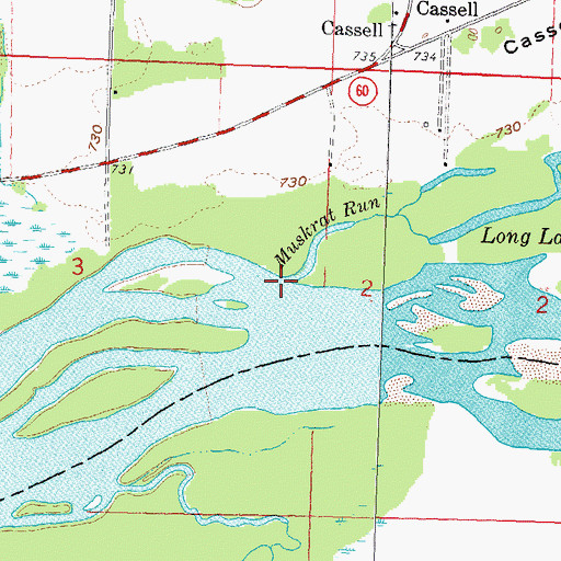 Topographic Map of Muskrat Run, WI