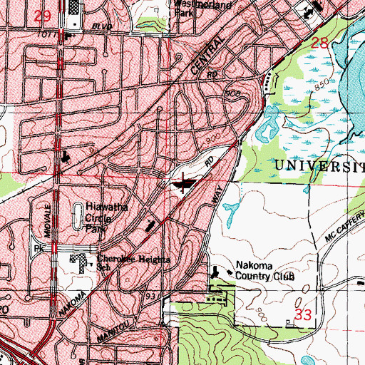 Topographic Map of Thoreau Elementary School, WI