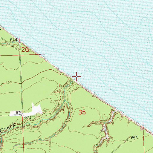 Topographic Map of Nawago Creek, WI