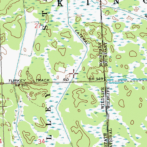 Topographic Map of Neal Lateral, WI