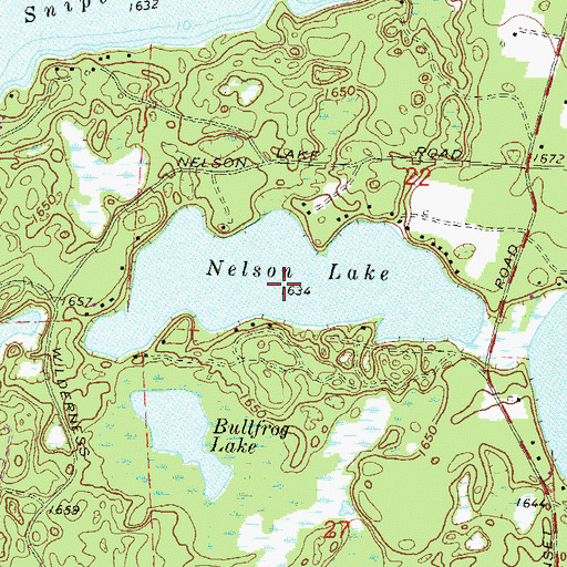 Topographic Map of Nelson Lake, WI