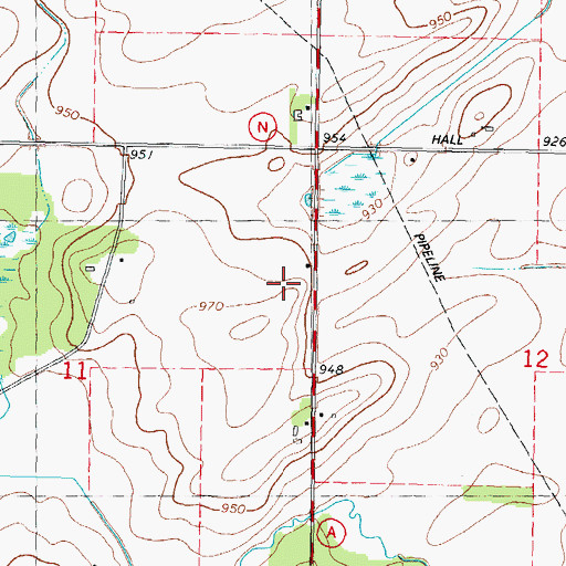 Topographic Map of Nelson School (historical), WI