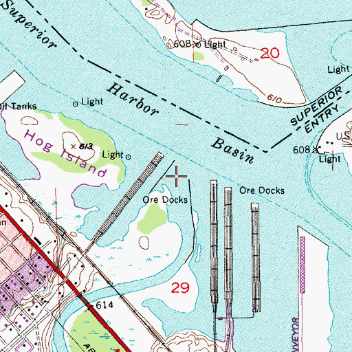 Topographic Map of Nemadji River, WI