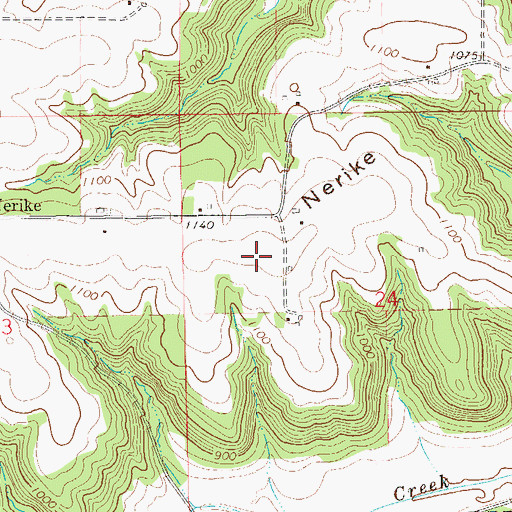 Topographic Map of Nerike Hill, WI