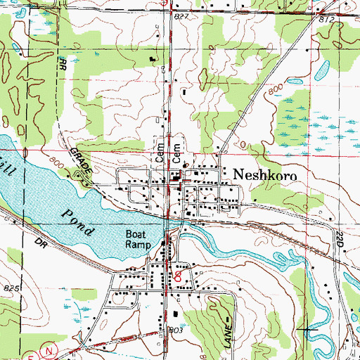 Topographic Map of Neshkoro, WI