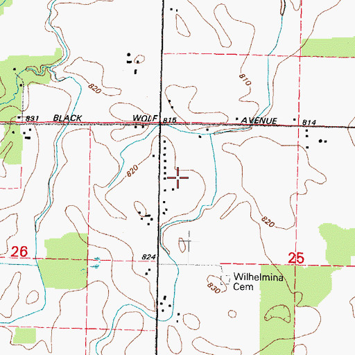 Topographic Map of New Bethel Church, WI