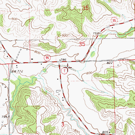 Topographic Map of Newcomb Valley, WI