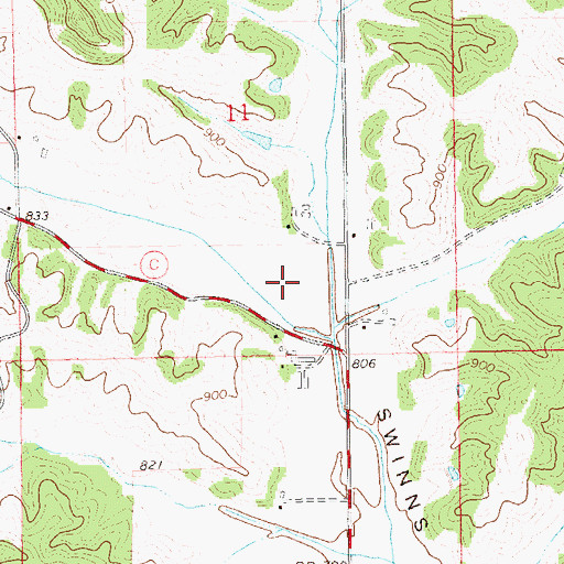 Topographic Map of Nicolai Valley, WI