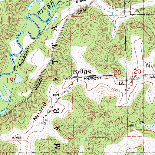 Topographic Map of Niland Ridge, WI
