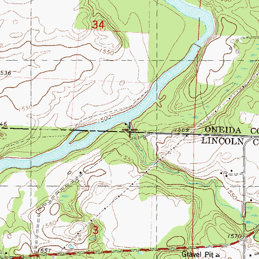 Topographic Map of Noisy Creek, WI