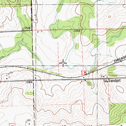 Topographic Map of North Branch O'Neill Creek, WI
