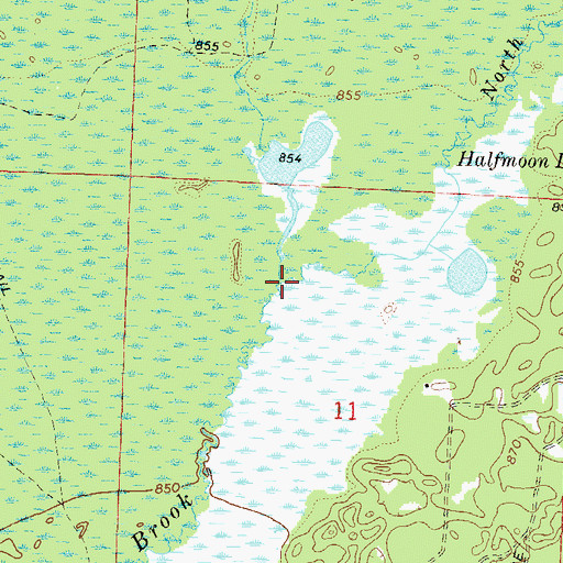 Topographic Map of North Branch Peshtigo Brook, WI