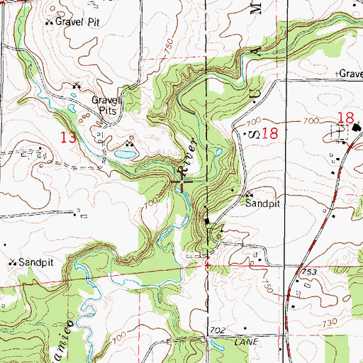 Topographic Map of North Branch Suamico River, WI