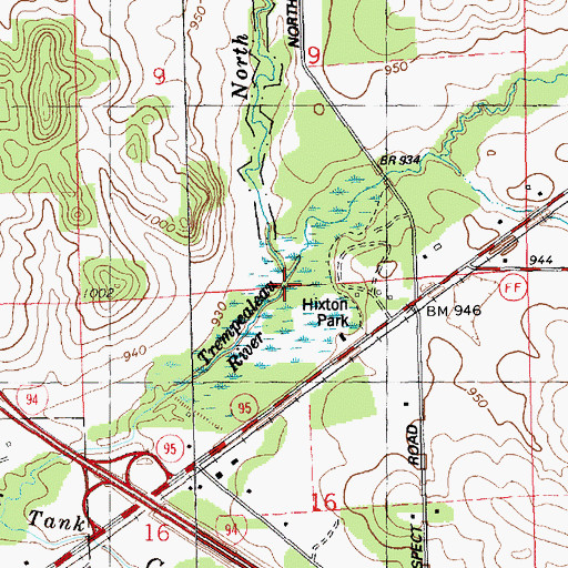 Topographic Map of North Branch Trempealeau River, WI