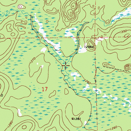Topographic Map of North Branch Tupper Creek, WI
