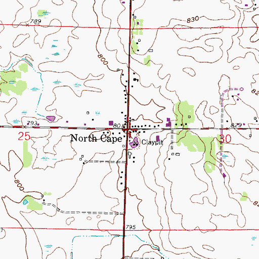 Topographic Map of North Cape, WI
