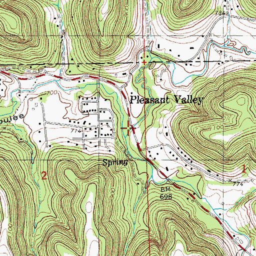 Topographic Map of North Chipmunk Coulee, WI