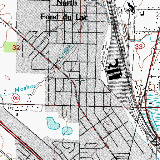 Topographic Map of North Fond du Lac, WI