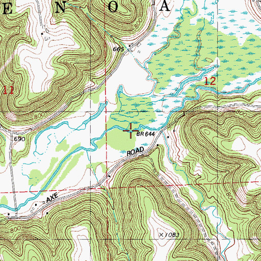 Topographic Map of North Fork Bad Axe River, WI