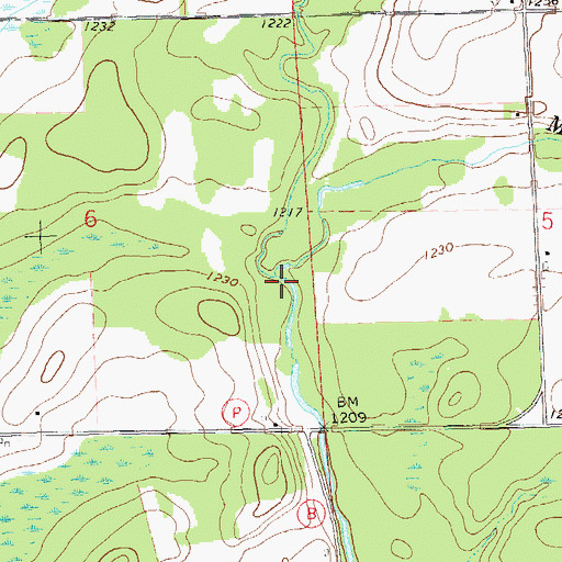 Topographic Map of North Fork Main Creek, WI