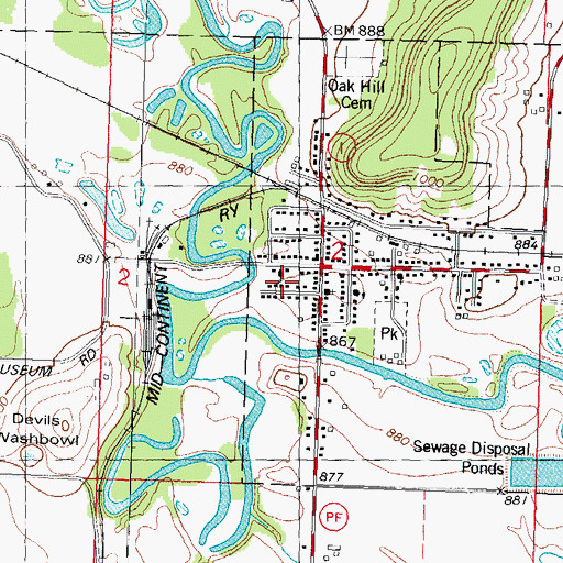 Topographic Map of North Freedom, WI