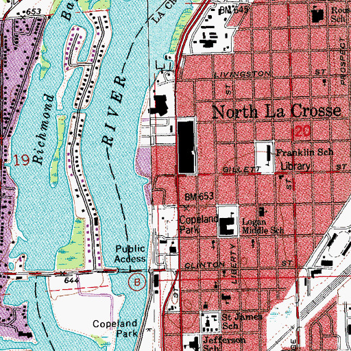 Topographic Map of North La Crosse, WI