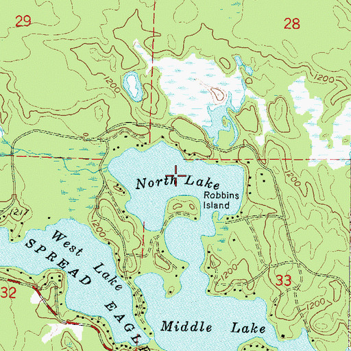 Topographic Map of North Lake, WI