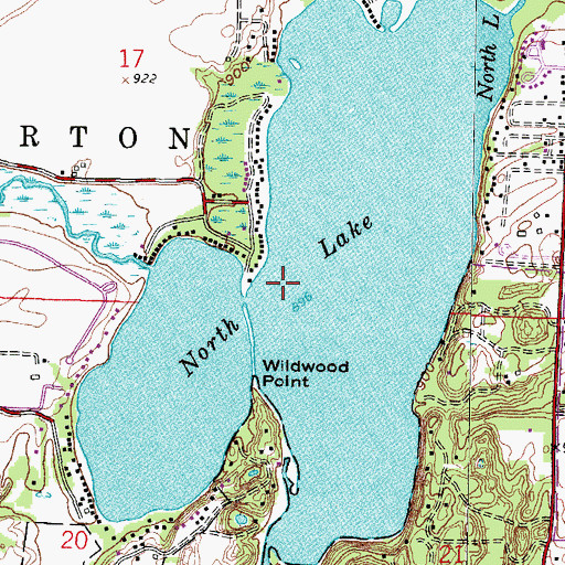 Topographic Map of North Lake, WI