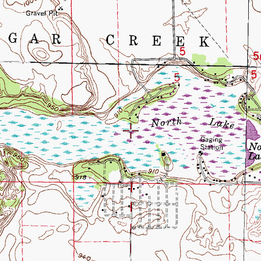 Topographic Map of North Lake, WI