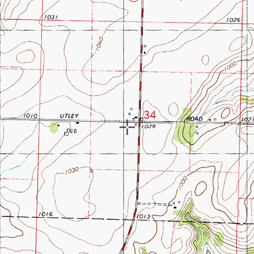 Topographic Map of North Mackford School (historical), WI