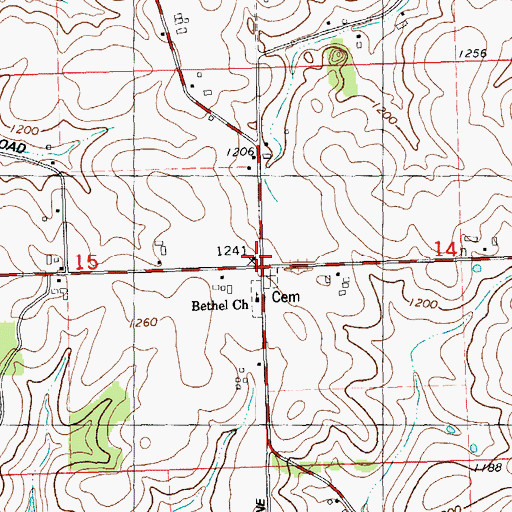Topographic Map of North Springville School, WI