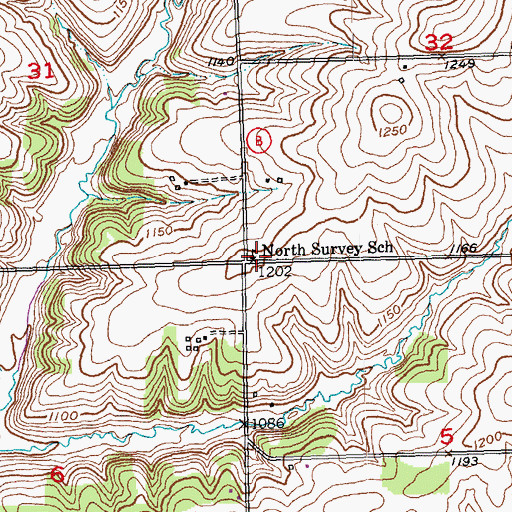 Topographic Map of North Survey School, WI