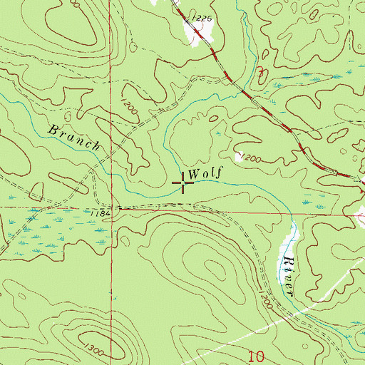 Topographic Map of Noseum Creek, WI