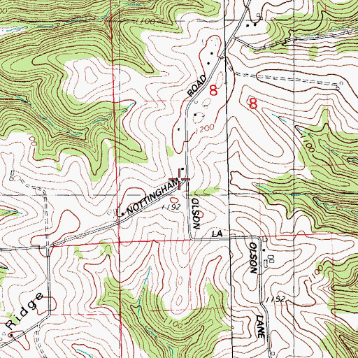 Topographic Map of Nottingham School, WI