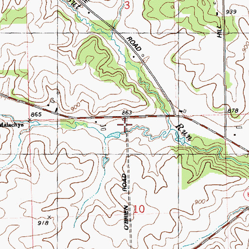 Topographic Map of O'Brien School, WI