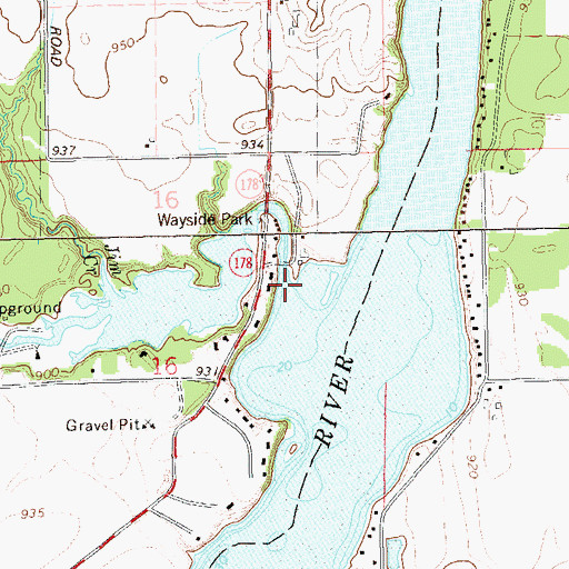 Topographic Map of O'Neil Creek, WI
