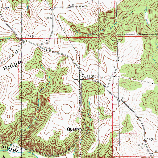 Topographic Map of Oak Grove School, WI