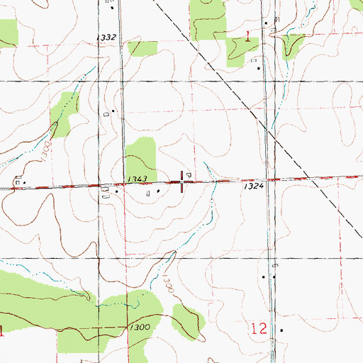 Topographic Map of Oak Grove School, WI
