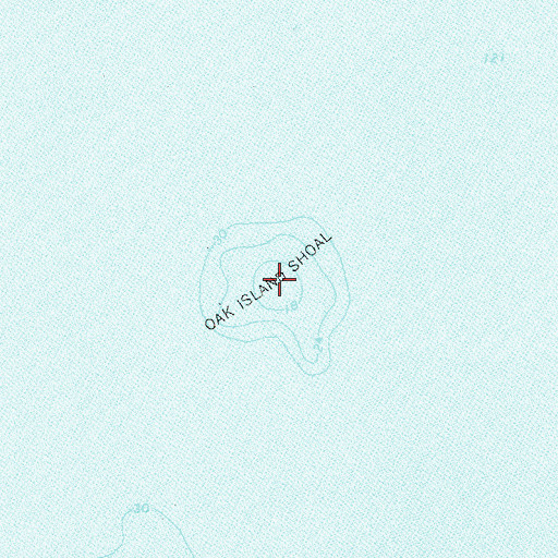 Topographic Map of Oak Island Shoal, WI