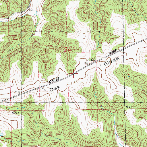 Topographic Map of Oak Ridge, WI