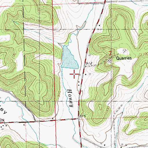 Topographic Map of Oak View School, WI