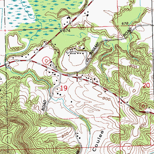 Topographic Map of Oakhurst School (historical), WI