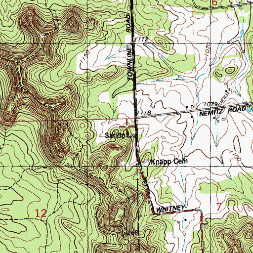 Topographic Map of Oakdale School, WI