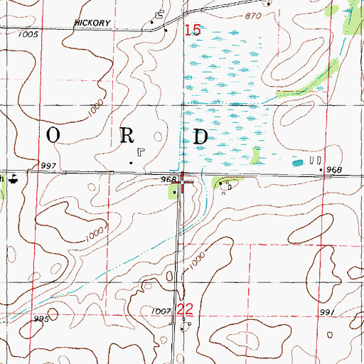 Topographic Map of Mackford Prairie School, WI